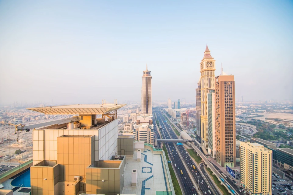 Business district skyline in Riyadh Saudi Arabia